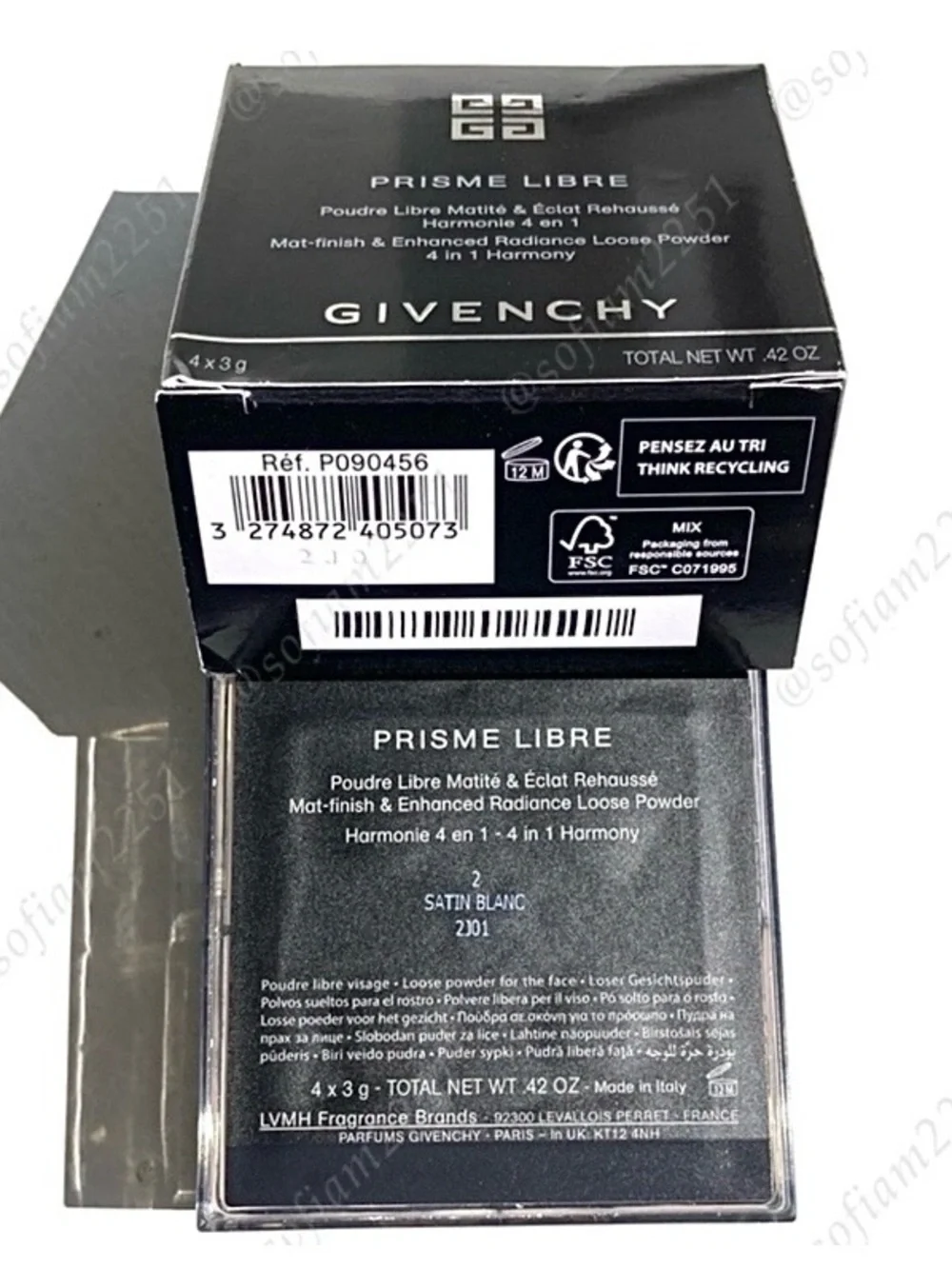 💖NEW!💖Givenchy 2 Satin Blanc ORIGINAL FORMULA Prisme Libre Setting Powder BNIB!